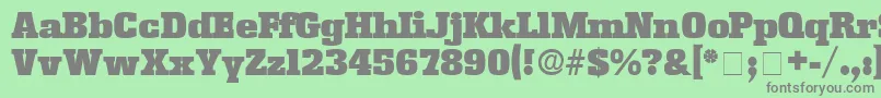 KamanDisplaySsi Font – Gray Fonts on Green Background