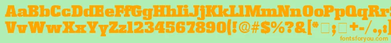 KamanDisplaySsi Font – Orange Fonts on Green Background