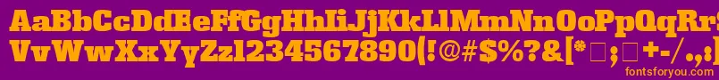 KamanDisplaySsi Font – Orange Fonts on Purple Background