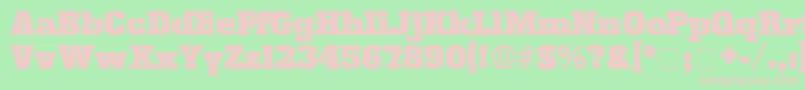 KamanDisplaySsi Font – Pink Fonts on Green Background