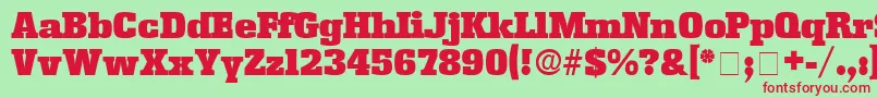 KamanDisplaySsi Font – Red Fonts on Green Background