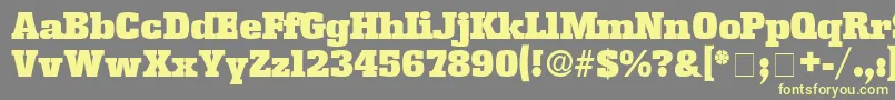 KamanDisplaySsi Font – Yellow Fonts on Gray Background