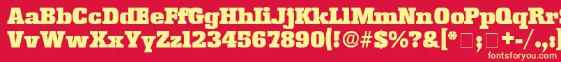 KamanDisplaySsi Font – Yellow Fonts on Red Background