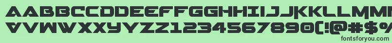 フォントGemina2 – 緑の背景に黒い文字