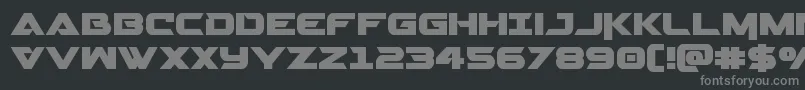 フォントGemina2 – 黒い背景に灰色の文字