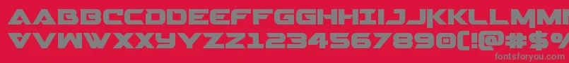 Fonte Gemina2 – fontes cinzas em um fundo vermelho
