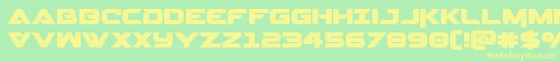 Gemina2 Font – Yellow Fonts on Green Background