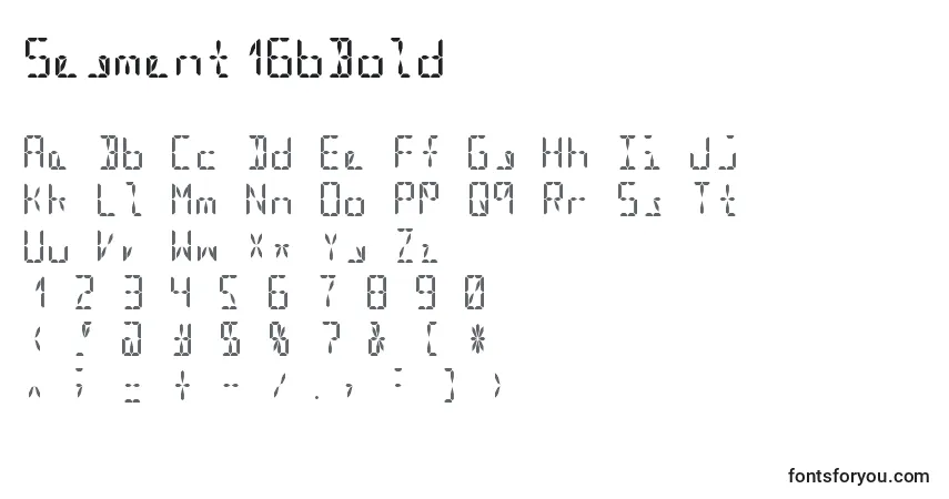 Segment16bBold-fontti – aakkoset, numerot, erikoismerkit
