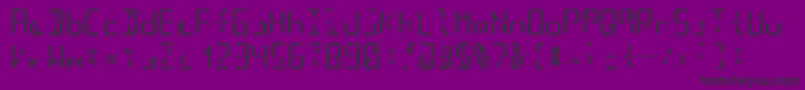Segment16bBold-Schriftart – Schwarze Schriften auf violettem Hintergrund