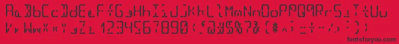 Segment16bBold Font – Black Fonts on Red Background