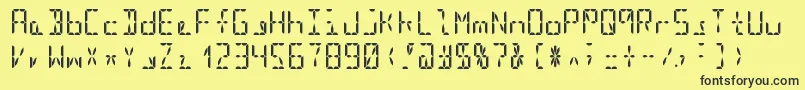 Segment16bBold Font – Black Fonts on Yellow Background