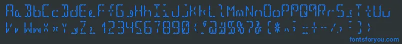 Segment16bBold Font – Blue Fonts on Black Background