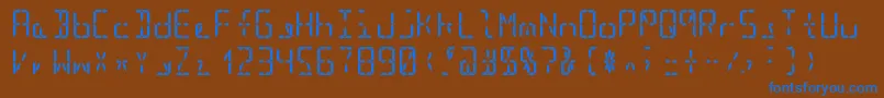 Segment16bBold Font – Blue Fonts on Brown Background