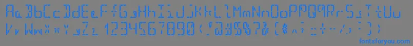 Segment16bBold Font – Blue Fonts on Gray Background