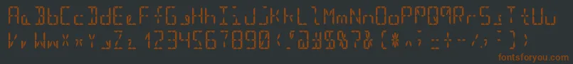 Segment16bBold Font – Brown Fonts on Black Background