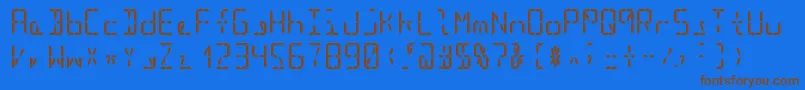 Segment16bBold Font – Brown Fonts on Blue Background