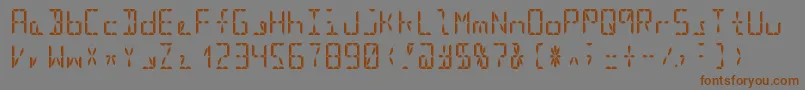 Segment16bBold Font – Brown Fonts on Gray Background