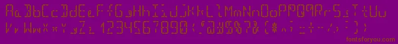 Segment16bBold Font – Brown Fonts on Purple Background