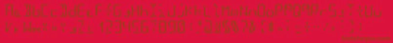 Segment16bBold Font – Brown Fonts on Red Background