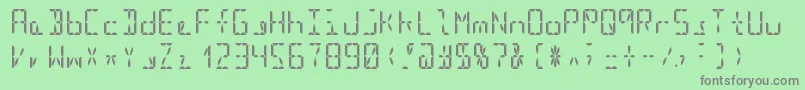 Segment16bBold Font – Gray Fonts on Green Background