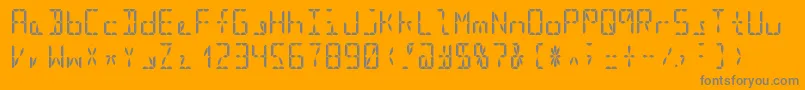 Segment16bBold Font – Gray Fonts on Orange Background