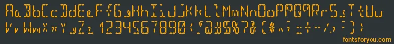 Segment16bBold Font – Orange Fonts on Black Background