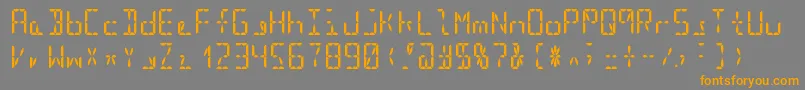 Segment16bBold Font – Orange Fonts on Gray Background