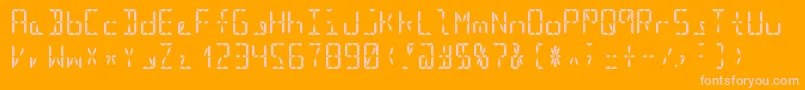 Segment16bBold Font – Pink Fonts on Orange Background