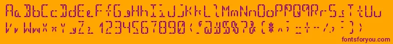 Segment16bBold Font – Purple Fonts on Orange Background