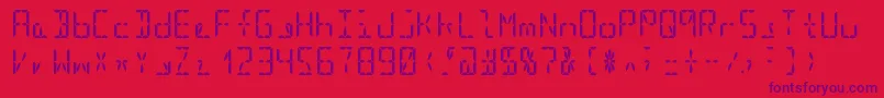 Segment16bBold Font – Purple Fonts on Red Background