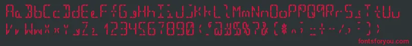 Segment16bBold Font – Red Fonts on Black Background