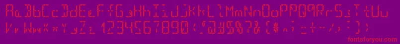 Segment16bBold Font – Red Fonts on Purple Background