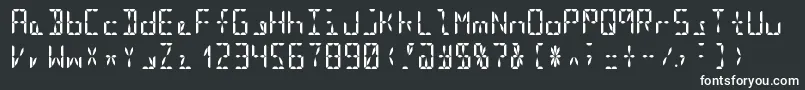 Segment16bBold-fontti – valkoiset fontit mustalla taustalla