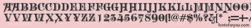 fuente Morgantwentynine – Fuentes Negras Sobre Fondo Rosa