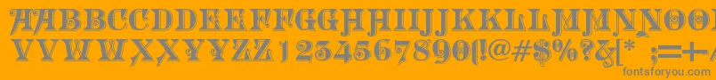 Morgantwentynine Font – Gray Fonts on Orange Background