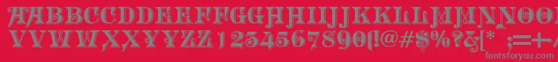 fuente Morgantwentynine – Fuentes Grises Sobre Fondo Rojo