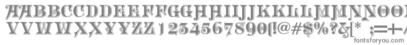 フォントMorgantwentynine – 白い背景に灰色の文字