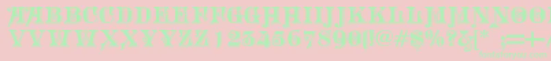 Morgantwentynine Font – Green Fonts on Pink Background