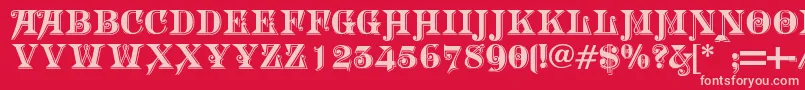 fuente Morgantwentynine – Fuentes Rosadas Sobre Fondo Rojo