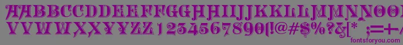 Morgantwentynine Font – Purple Fonts on Gray Background