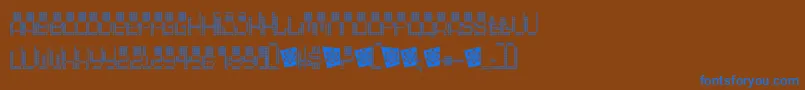 Oddessey5000 Font – Blue Fonts on Brown Background