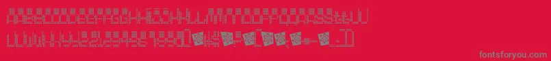Oddessey5000 Font – Gray Fonts on Red Background