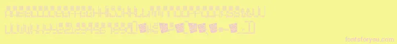 Oddessey5000 Font – Pink Fonts on Yellow Background