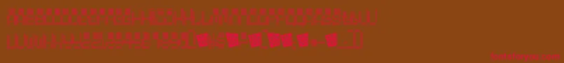 Oddessey5000 Font – Red Fonts on Brown Background