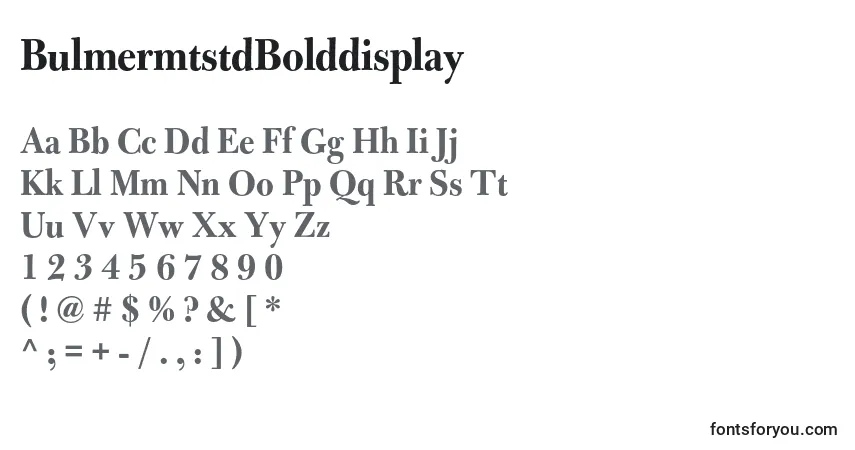 A fonte BulmermtstdBolddisplay – alfabeto, números, caracteres especiais