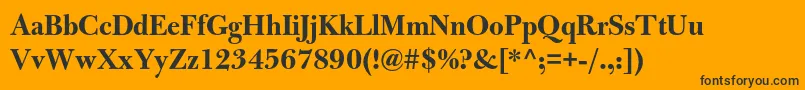 BulmermtstdBolddisplay-Schriftart – Schwarze Schriften auf orangefarbenem Hintergrund