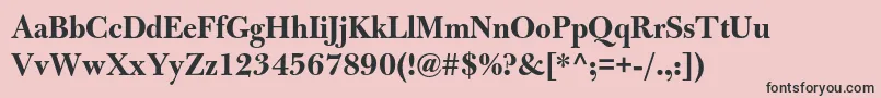 BulmermtstdBolddisplay Font – Black Fonts on Pink Background