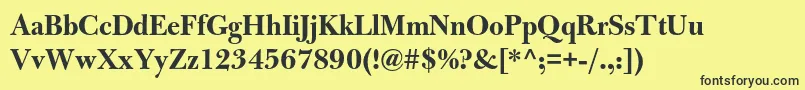 BulmermtstdBolddisplay Font – Black Fonts on Yellow Background