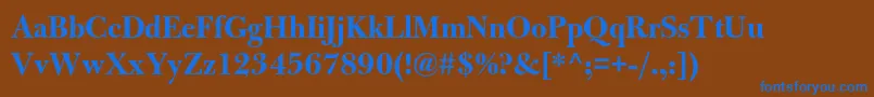 BulmermtstdBolddisplay Font – Blue Fonts on Brown Background