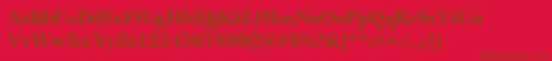 BulmermtstdBolddisplay Font – Brown Fonts on Red Background